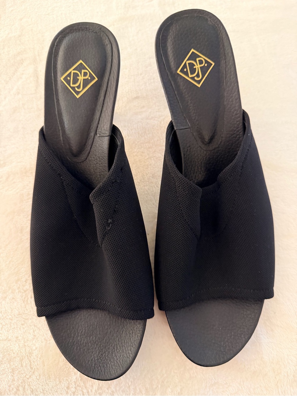 Donald J. Pliner Black Open-Toe Slip-On Mules